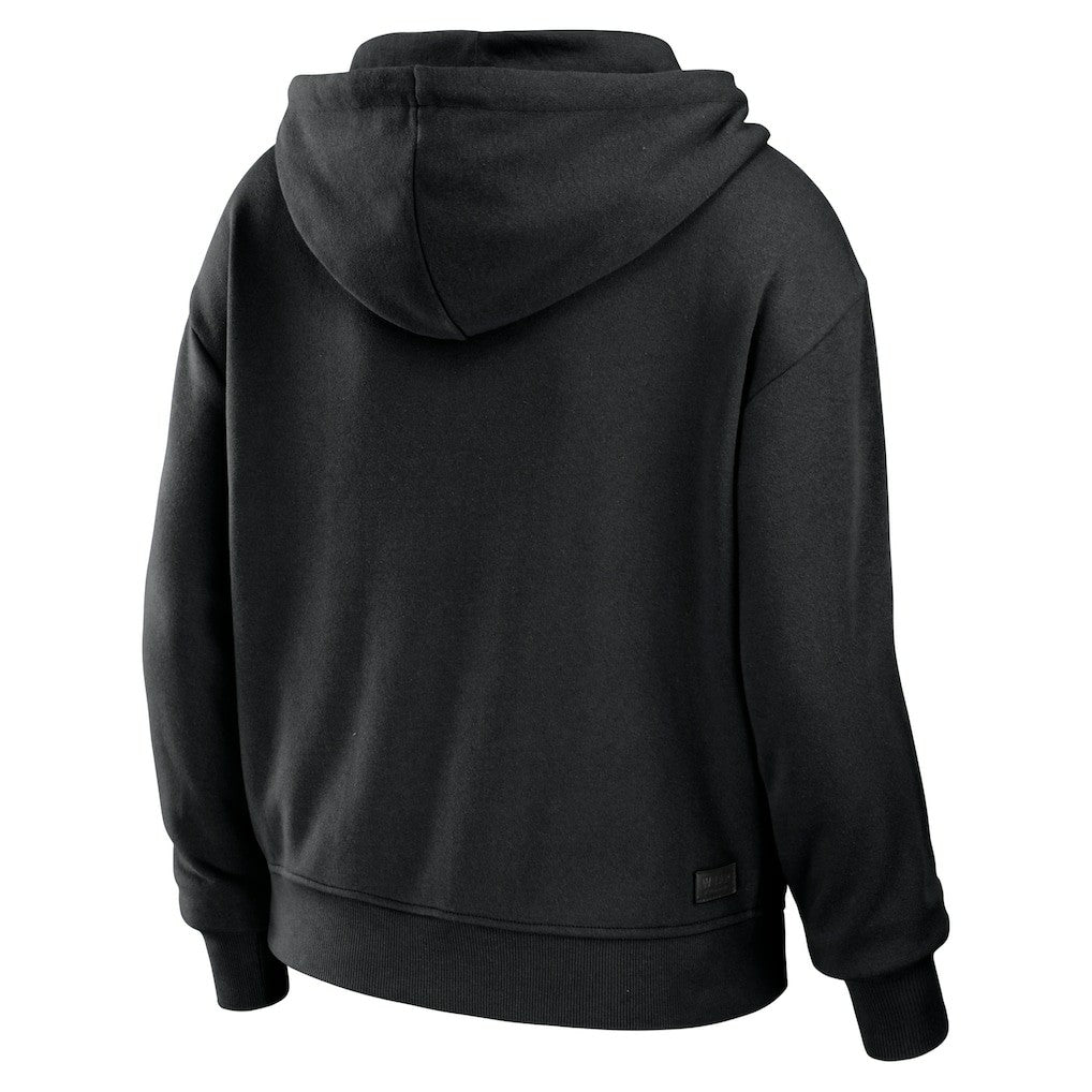New Orleans Saints WEAR by Erin Andrews Women's Color Block Light Weight Modest Crop Full-Zip Hoodie | NFL Near me