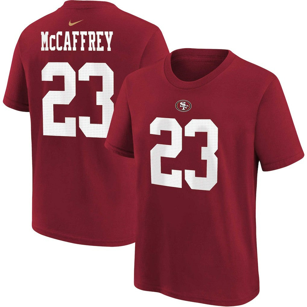 San Francisco 49ers Christian McCaffrey  Youth Player Name & Number T-Shirt | NFL On sale