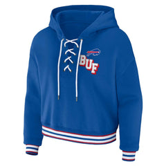 Buffalo Bills WEAR by Erin Andrews Women's Plus Size Lace-Up Pullover Hoodie | NFL New