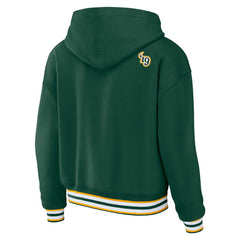 Green Bay Packers WEAR by Erin Andrews Women's Plus Size Lace-Up Pullover Hoodie | NFL Hot