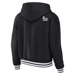 Las Vegas Raiders WEAR by Erin Andrews Women's Plus Size Lace-Up Pullover Hoodie | NFL On sale