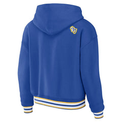 Los Angeles Rams WEAR by Erin Andrews Women's Plus Size Lace-Up Pullover Hoodie | NFL Near me