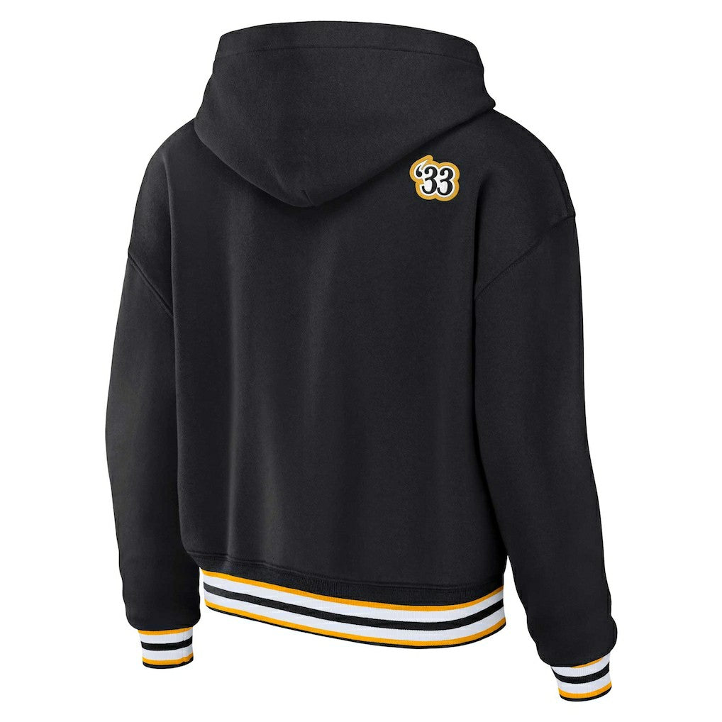 Pittsburgh Steelers WEAR by Erin Andrews Women's Plus Size Lace-Up Pullover Hoodie | NFL Near me