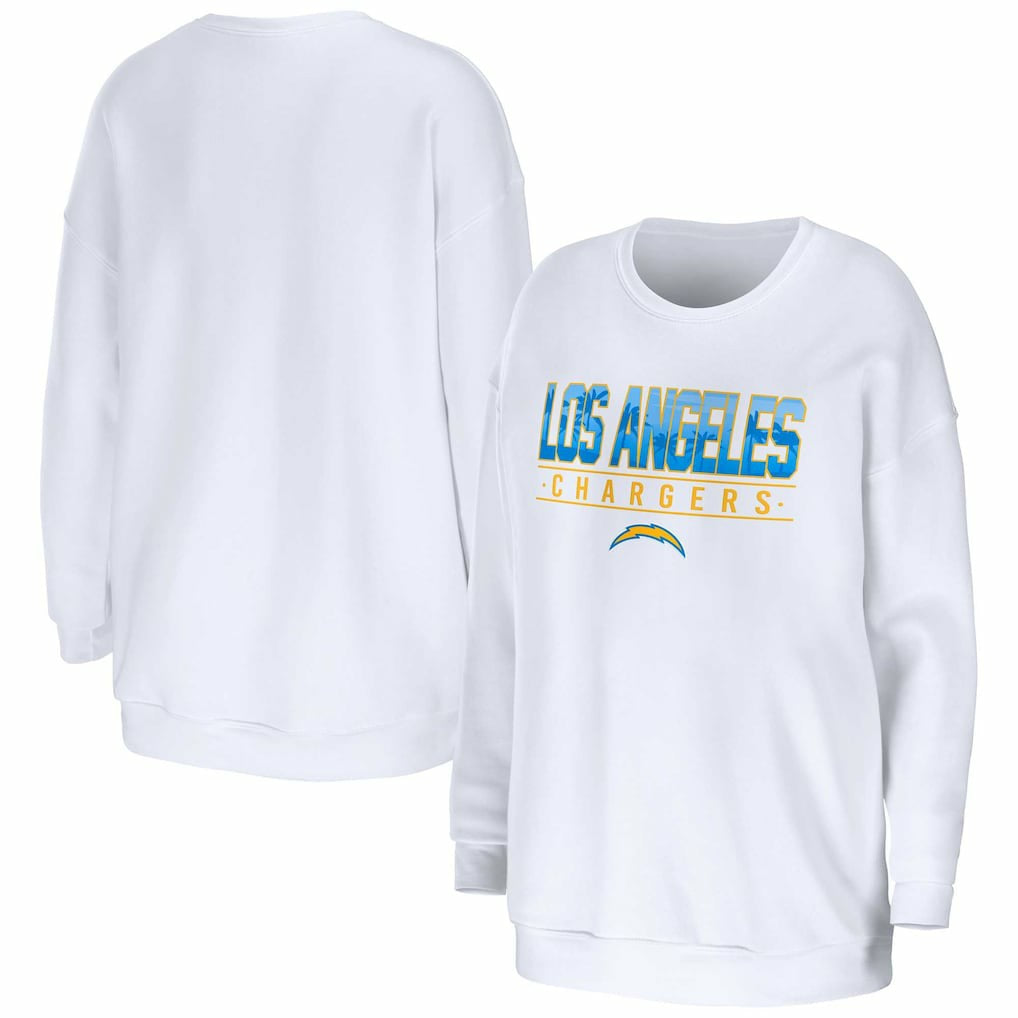 Los Angeles Chargers WEAR by Erin Andrews Women's Domestic Pullover Sweatshirt | NFL Near me