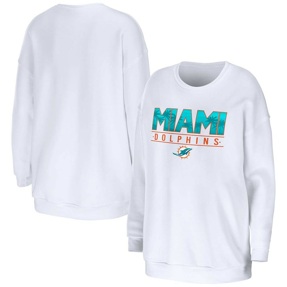 Miami Dolphins WEAR by Erin Andrews Women's Domestic Pullover Sweatshirt | NFL US