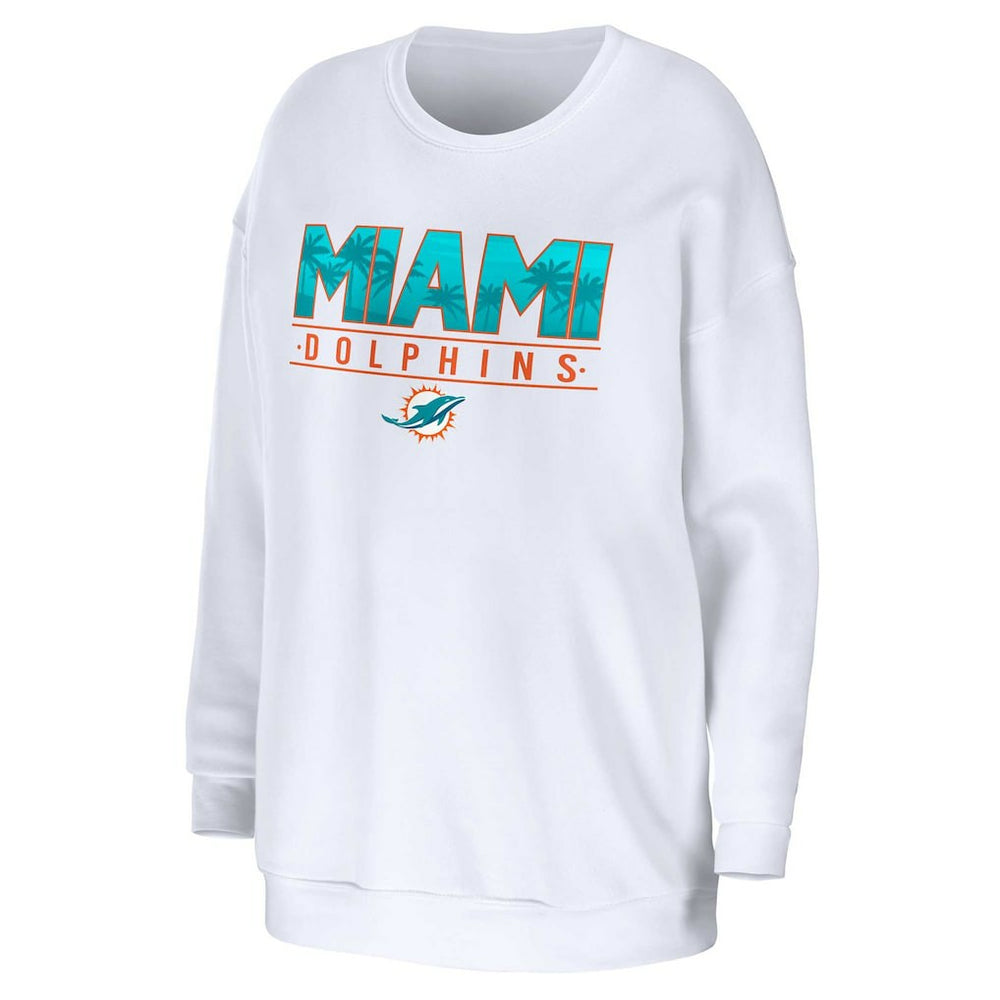 Miami Dolphins WEAR by Erin Andrews Women's Domestic Pullover Sweatshirt | NFL US