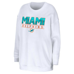 Miami Dolphins WEAR by Erin Andrews Women's Domestic Pullover Sweatshirt | NFL US