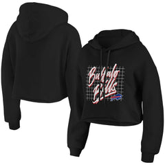 Buffalo Bills WEAR by Erin Andrews Women's Domestic Cropped Pullover Hoodie | NFL Discount