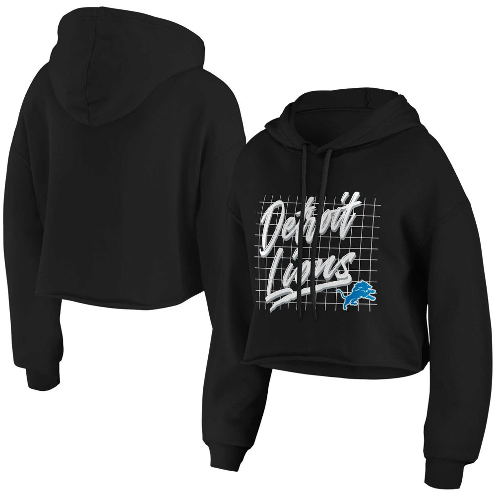 Detroit Lions WEAR by Erin Andrews Women's Domestic Cropped Pullover Hoodie | NFL Hot