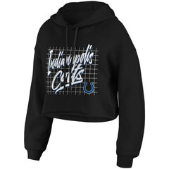 Indianapolis Colts WEAR by Erin Andrews Women's Domestic Cropped Pullover Hoodie | NFL Online