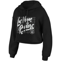 Las Vegas Raiders WEAR by Erin Andrews Women's Domestic Cropped Pullover Hoodie | NFL Online
