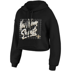 New Orleans Saints WEAR by Erin Andrews Women's Domestic Cropped Pullover Hoodie | NFL US