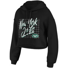 New York Jets WEAR by Erin Andrews Women's Domestic Cropped Pullover Hoodie | NFL Hot