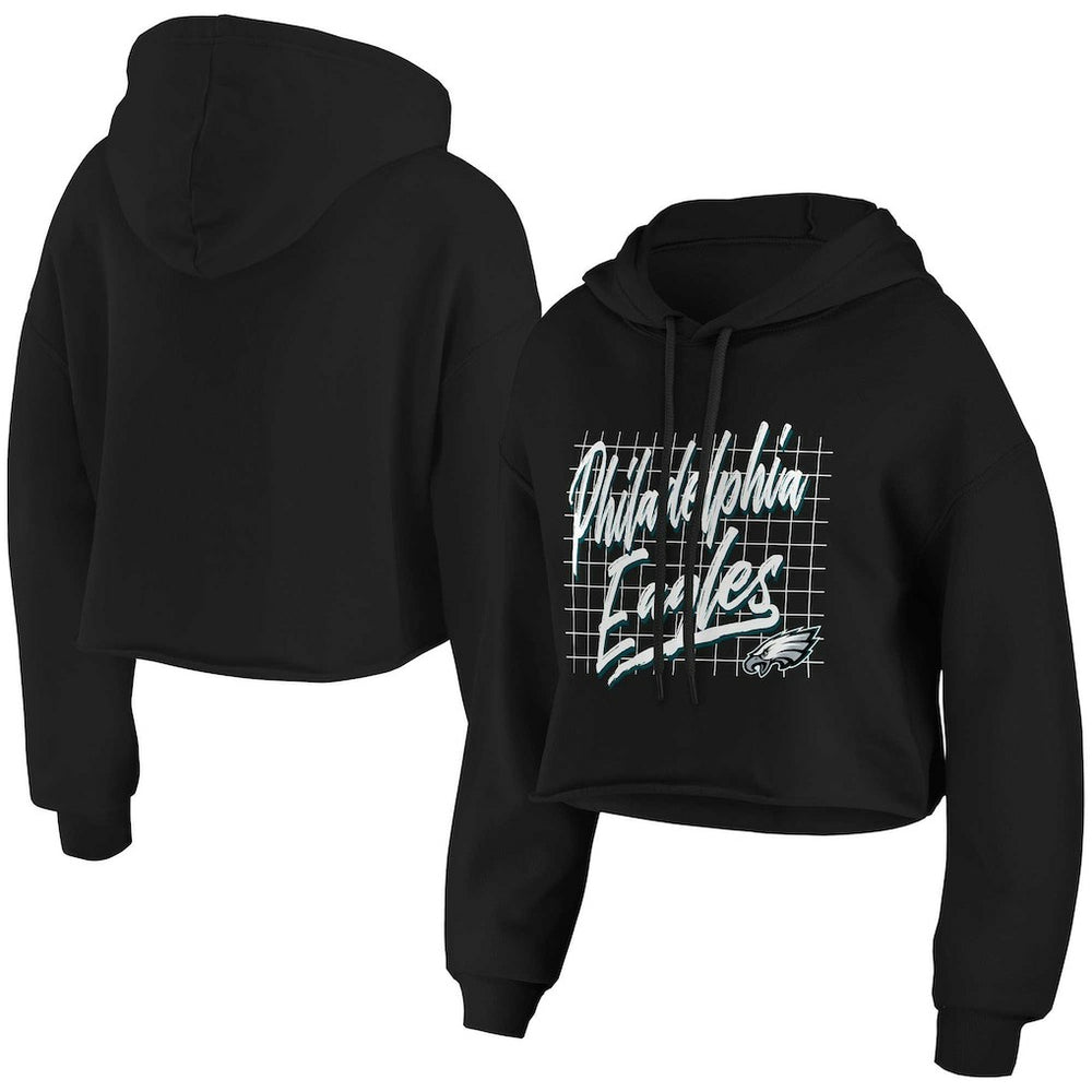 Philadelphia Eagles WEAR by Erin Andrews Women's Domestic Cropped Pullover Hoodie | NFL US