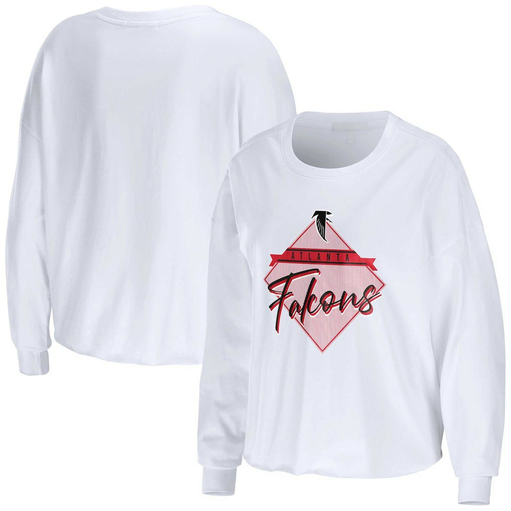 Atlanta Falcons WEAR by Erin Andrews Women's Domestic Cropped Long Sleeve T-Shirt | NFL Near me