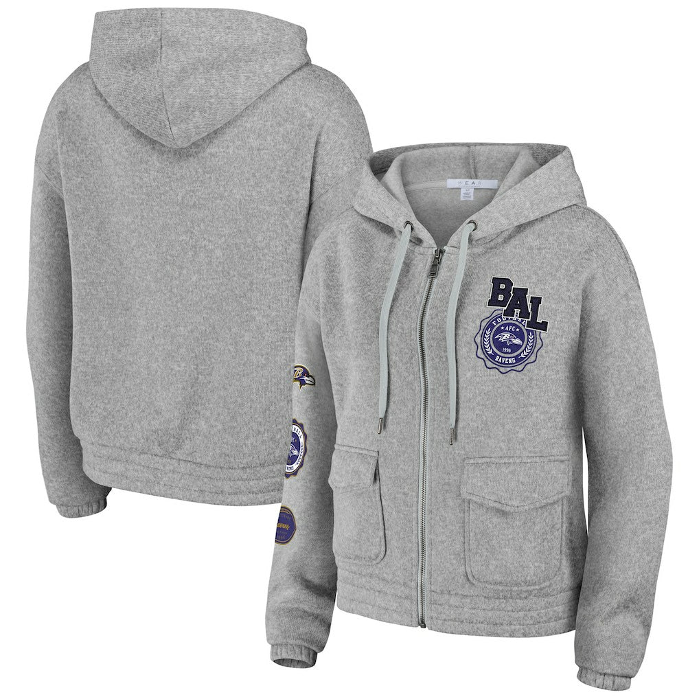 Baltimore Ravens WEAR by Erin Andrews Women's Full-Zip Hoodie | NFL Sale
