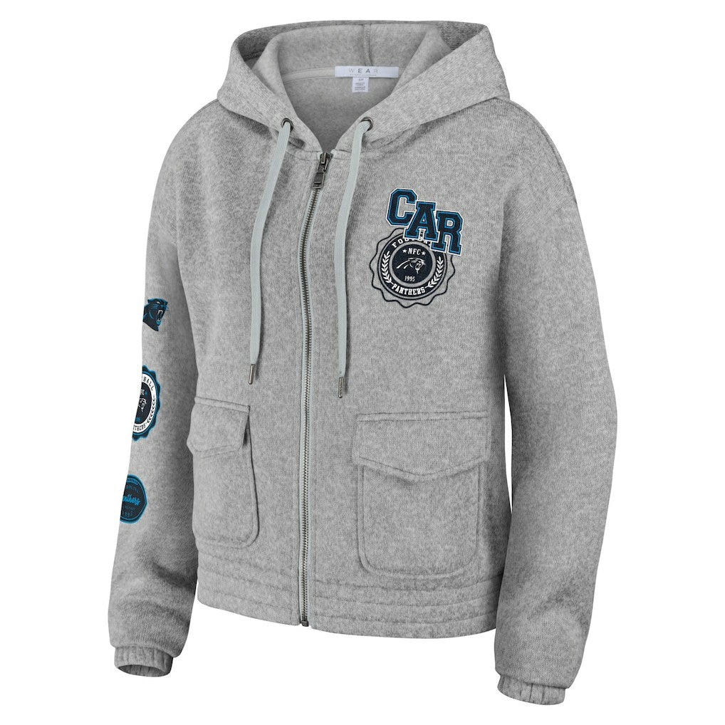 Carolina Panthers WEAR by Erin Andrews Women's Full-Zip Hoodie | NFL Discount