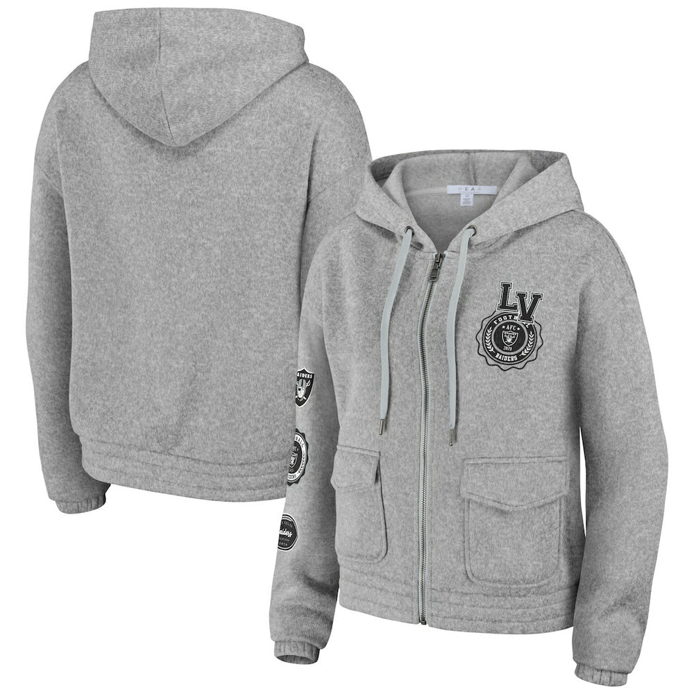 Las Vegas Raiders WEAR by Erin Andrews Women's Full-Zip Hoodie | NFL New