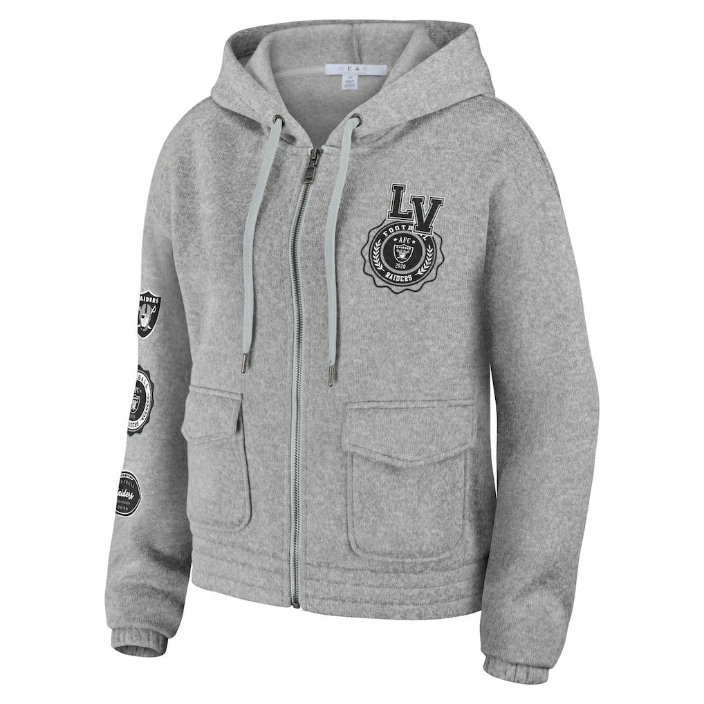 Las Vegas Raiders WEAR by Erin Andrews Women's Full-Zip Hoodie | NFL New