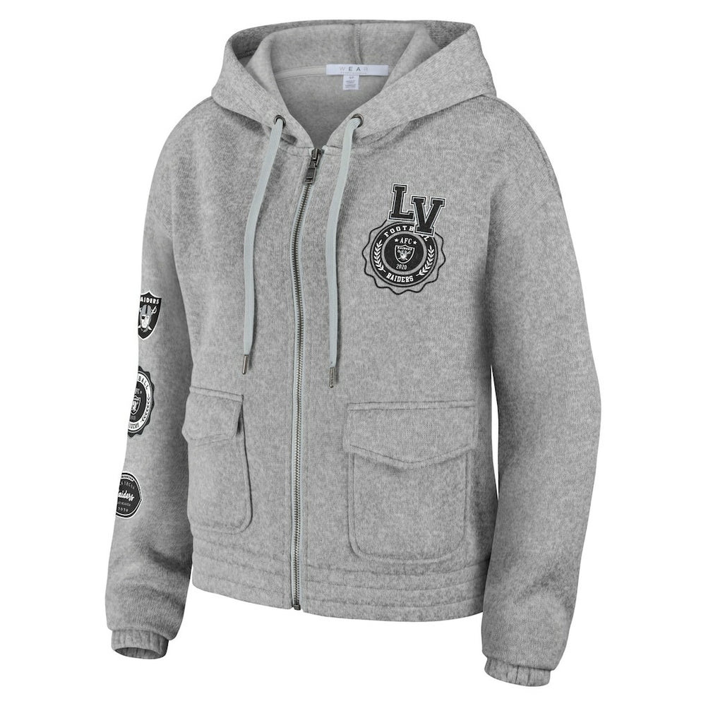 Las Vegas Raiders WEAR by Erin Andrews Women's Full-Zip Hoodie | NFL New