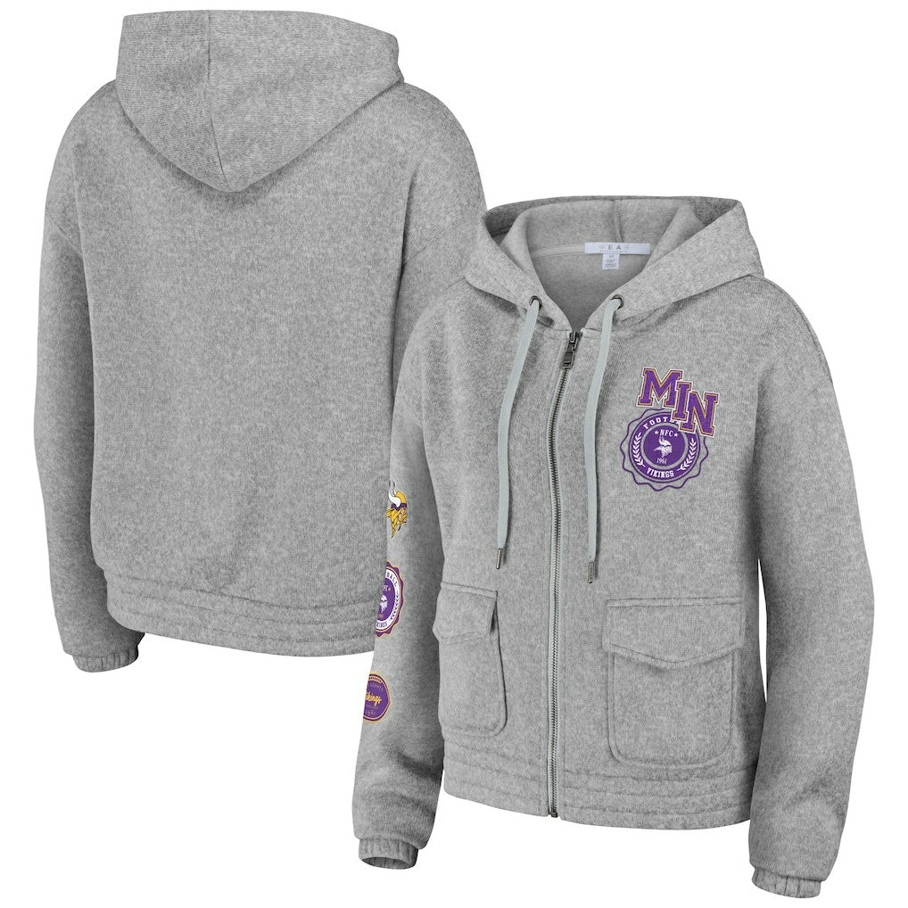 Minnesota Vikings WEAR by Erin Andrews Women's Full-Zip Hoodie | NFL US