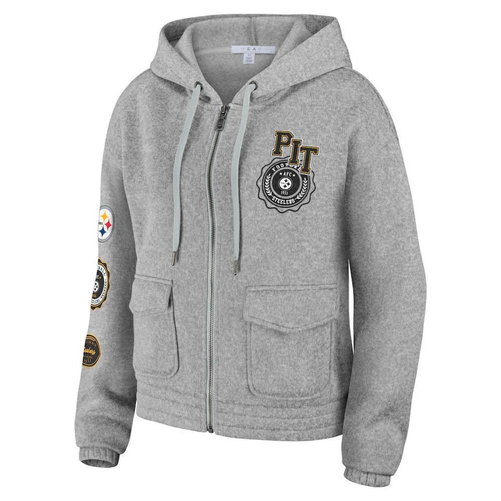 Pittsburgh Steelers WEAR by Erin Andrews Women's Full-Zip Hoodie | NFL Outlet