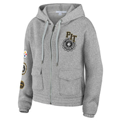 Pittsburgh Steelers WEAR by Erin Andrews Women's Full-Zip Hoodie | NFL Outlet