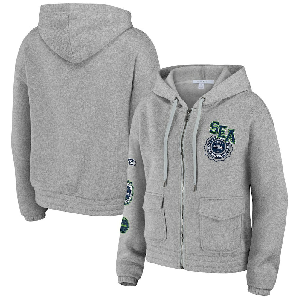 Seattle Seahawks WEAR by Erin Andrews Women's Full-Zip Hoodie | NFL US