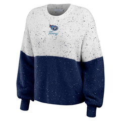 Tennessee Titans WEAR by Erin Andrews Women's Lighweight Modest Crop Color-Block Pullover Sweater | NFL Sale