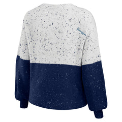 Tennessee Titans WEAR by Erin Andrews Women's Lighweight Modest Crop Color-Block Pullover Sweater | NFL Sale