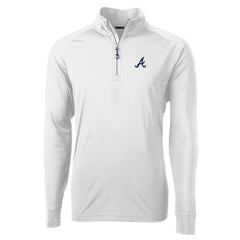 Atlanta Braves Cutter & Buck Adapt Eco Knit Stretch Recycled Quarter-Zip Pullover Top - MLB Pullover