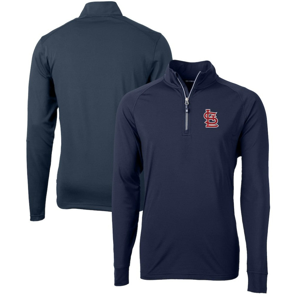 St. Louis Cardinals Cutter & Buck Adapt Eco Knit Stretch Recycled Quarter-Zip Pullover Top - MLB Pullover