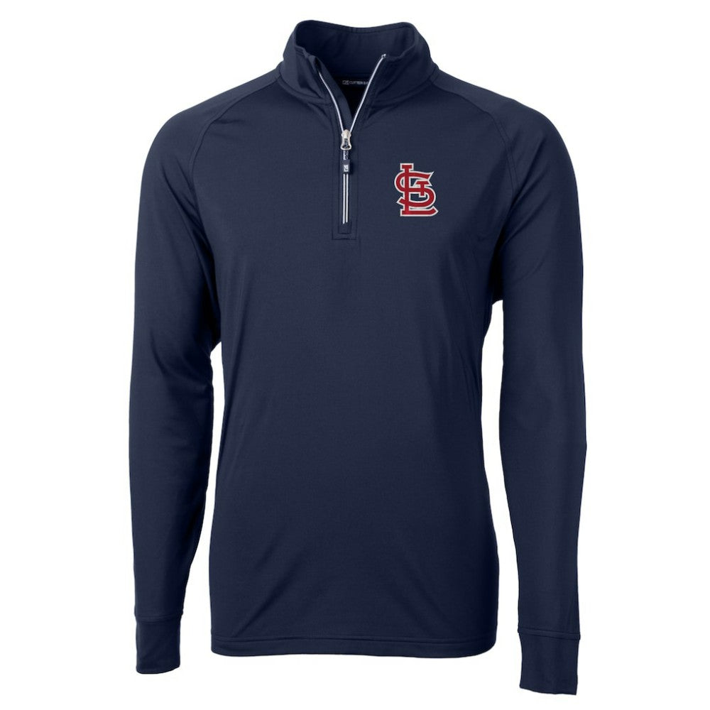 St. Louis Cardinals Cutter & Buck Adapt Eco Knit Stretch Recycled Quarter-Zip Pullover Top - MLB Pullover