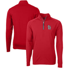 St. Louis Cardinals Cutter & Buck Adapt Eco Knit Stretch Recycled Quarter-Zip Pullover Top - MLB Pullover