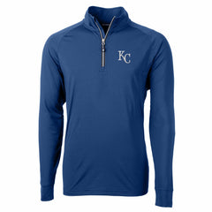 Kansas City Royals Cutter & Buck Adapt Eco Knit Stretch Recycled Quarter-Zip Pullover Top - MLB Pullover