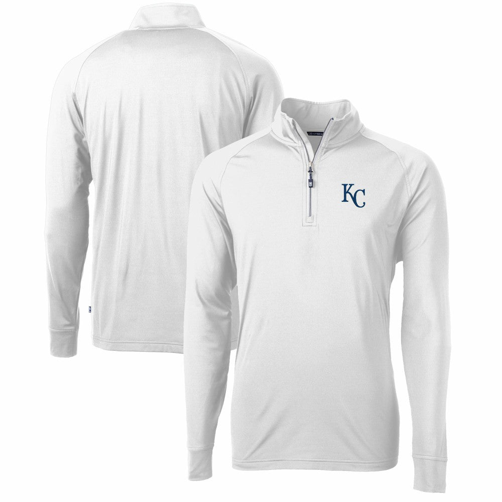 Kansas City Royals Cutter & Buck Adapt Eco Knit Stretch Recycled Quarter-Zip Pullover Top - MLB Pullover