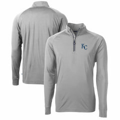 Kansas City Royals Cutter & Buck Adapt Eco Knit Stretch Recycled Quarter-Zip Pullover Top - MLB Pullover