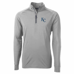 Kansas City Royals Cutter & Buck Adapt Eco Knit Stretch Recycled Quarter-Zip Pullover Top - MLB Pullover