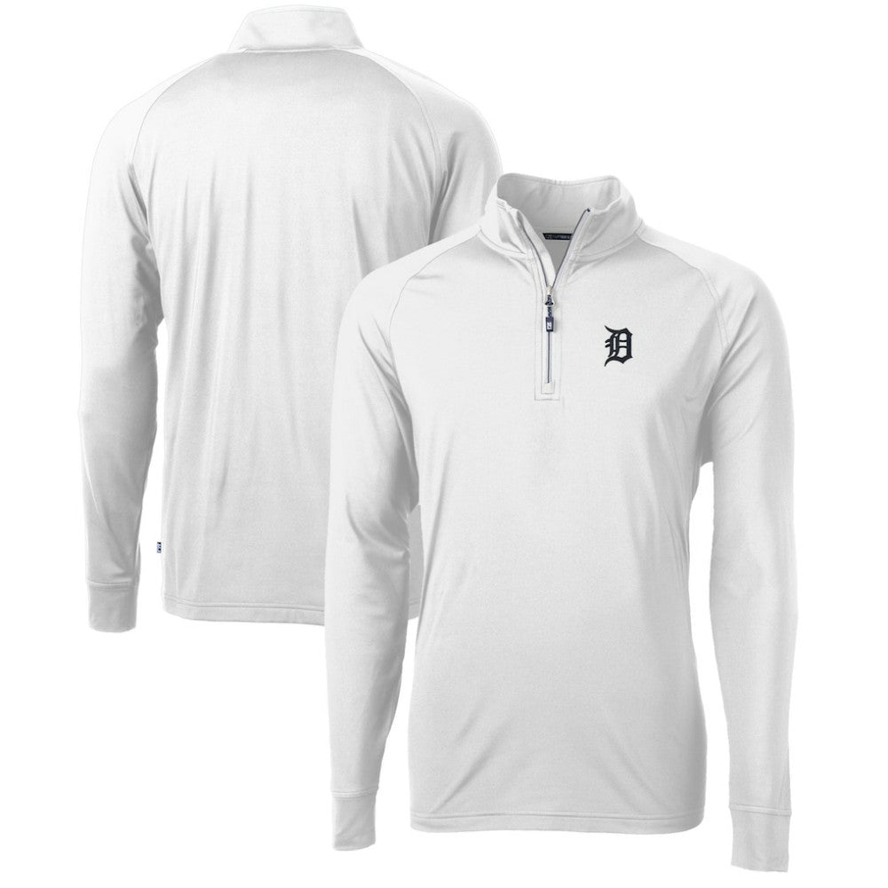 Detroit Tigers Cutter & Buck Adapt Eco Knit Stretch Recycled Quarter-Zip Pullover Top - MLB Pullover