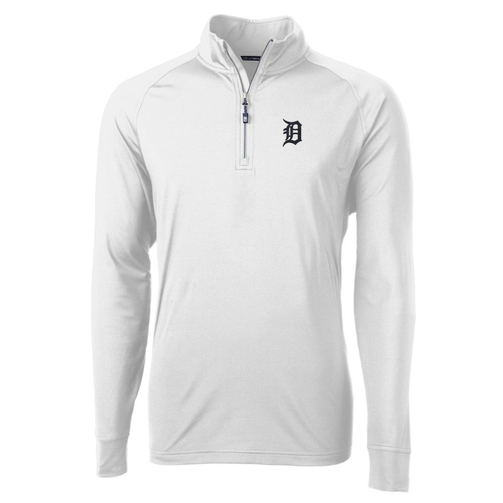 Detroit Tigers Cutter & Buck Adapt Eco Knit Stretch Recycled Quarter-Zip Pullover Top - MLB Pullover