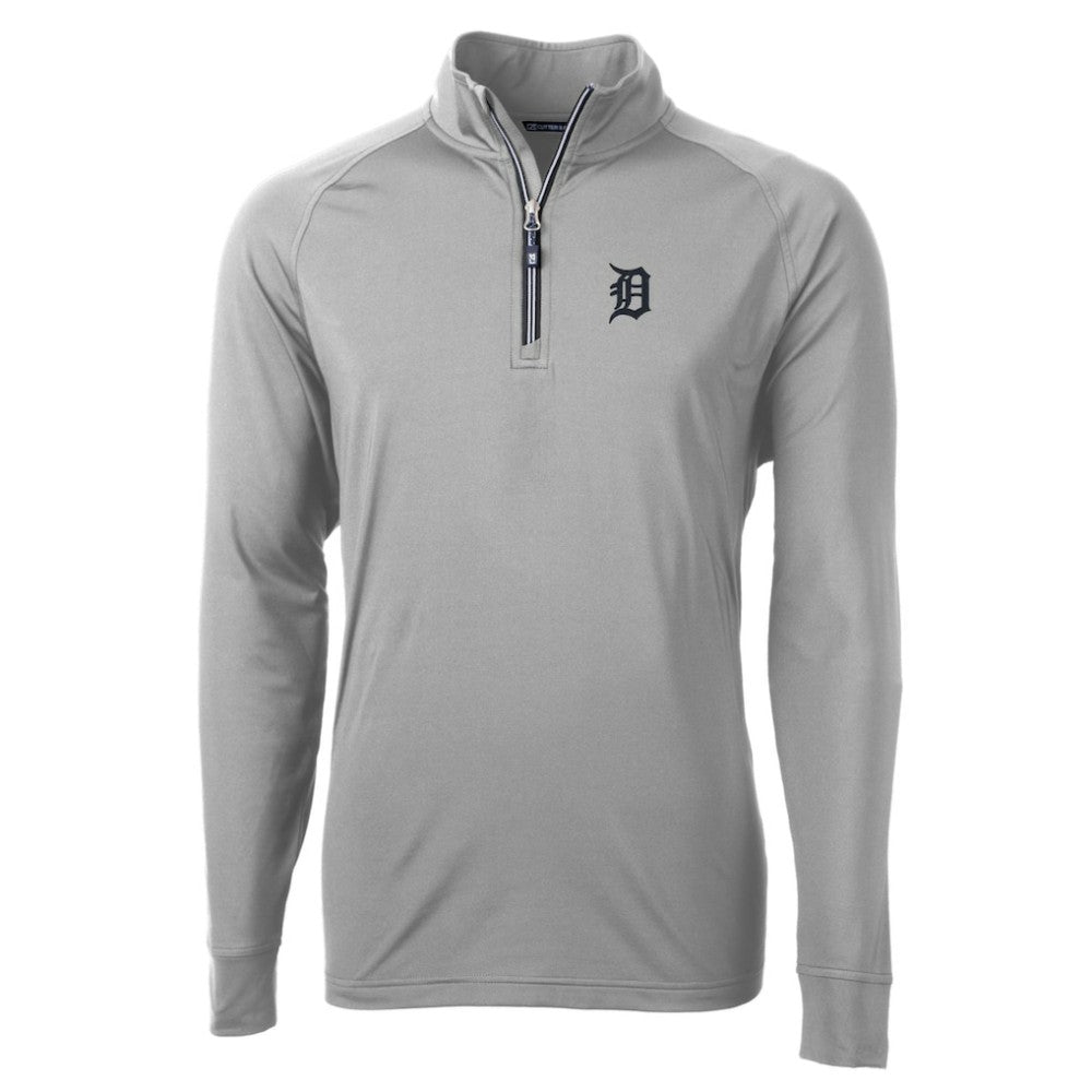 Detroit Tigers Cutter & Buck Adapt Eco Knit Stretch Recycled Quarter-Zip Pullover Top - MLB Pullover