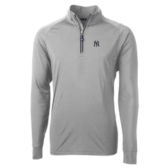New York Yankees Cutter & Buck Adapt Eco Knit Stretch Recycled Quarter-Zip Pullover Top - MLB Pullover