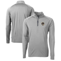 Milwaukee Brewers Cutter & Buck Adapt Eco Knit Stretch Recycled Quarter-Zip Pullover Top - MLB Pullover