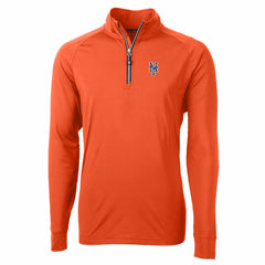 New York Mets Cutter & Buck Adapt Eco Knit Stretch Recycled Quarter-Zip Pullover Top - MLB Pullover