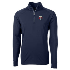 Minnesota Twins Cutter & Buck Adapt Eco Knit Stretch Recycled Quarter-Zip Pullover Top - MLB Pullover