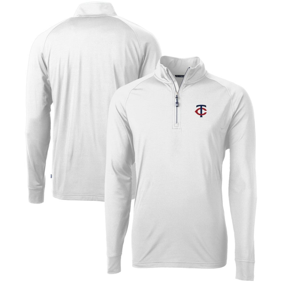 Minnesota Twins Cutter & Buck Adapt Eco Knit Stretch Recycled Quarter-Zip Pullover Top - MLB Pullover