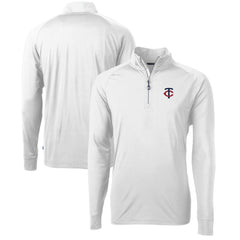 Minnesota Twins Cutter & Buck Adapt Eco Knit Stretch Recycled Quarter-Zip Pullover Top - MLB Pullover
