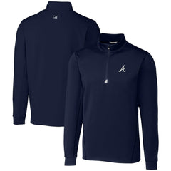 Atlanta Braves Cutter & Buck Traverse Stretch Quarter-Zip Pullover Top - MLB Pullover