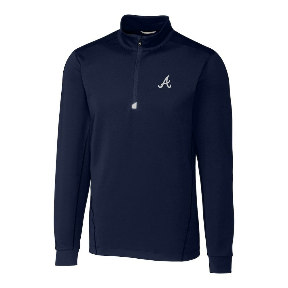 Atlanta Braves Cutter & Buck Traverse Stretch Quarter-Zip Pullover Top - MLB Pullover