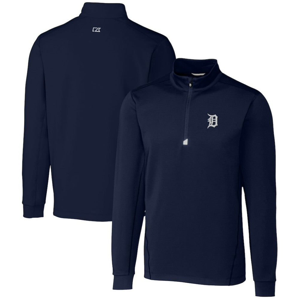 Detroit Tigers Cutter & Buck Traverse Stretch Quarter-Zip Pullover Top - MLB Pullover